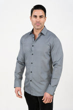 Grey Men's Printed Long Sleeve Shirt