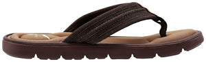 Mens Memory Foam Sandal Tan Brown