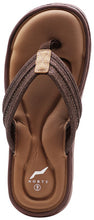 Mens Memory Foam Sandal Tan Brown