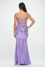 Lavender Sleeveless Maxi Dress Featuring Right Leg Slit