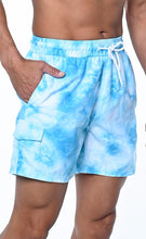 Teal Swimming Trunk Board Shorts Elastic