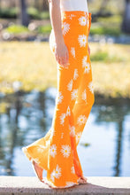 Orange Boho Daisy Flare Denim