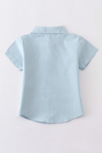 Light Blue Button-Downs Pocket Boy Shirt