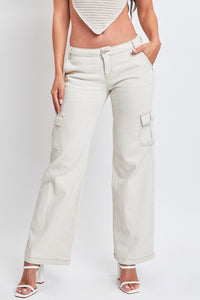 White Junior Low Rise Straight Leg Skater Jeans