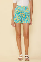 Vivid Blue Mango Floral Print Shorts