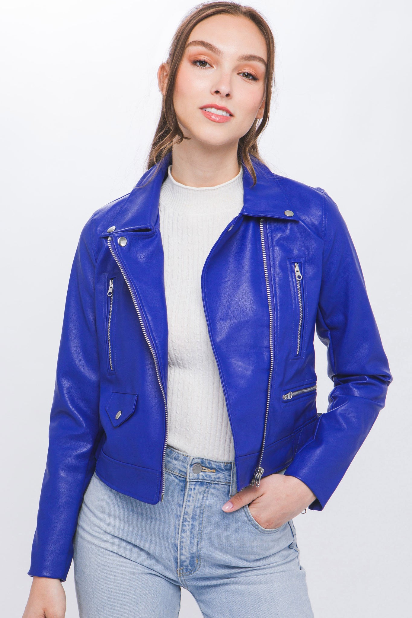 Women's Collar Leather Jacket at Rs 750 | Ladies Leather Jackets in New  Delhi | ID: 17015314448