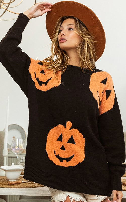 BiBi, Sweaters, Glam Pumpkin Sequin Hoodie