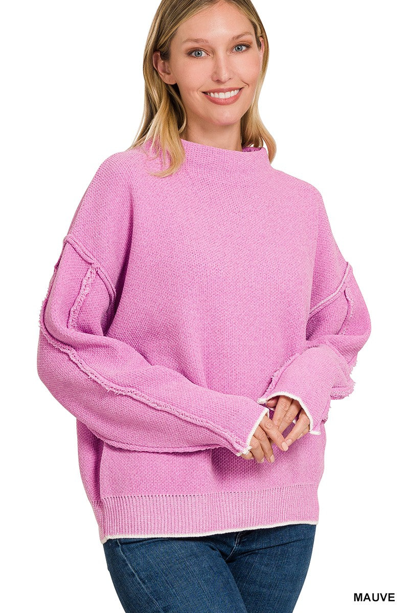 Mauve on sale oversized sweater