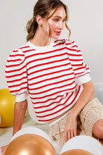 Red Stripe Sweater Top