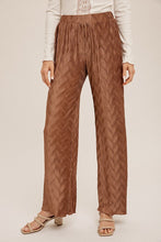 Cocoa Pleated Bodre Straight Leg Pants