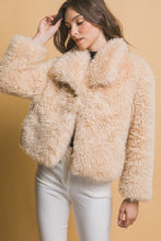 Khaki Mid Waist Faux Fur Coat