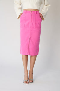 Fuchsia Camila Utility Skirt