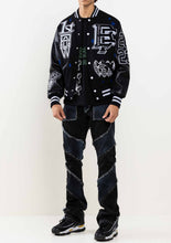 Black Mono Bright Future Varsity Jacket