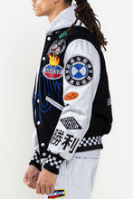 Black Crystal Sotne Motor Sport Varsity Jacket