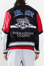 Black Nylon Rider Varsity Jacket