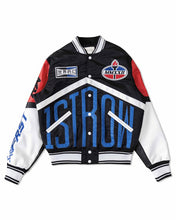 Black Nylon Rider Varsity Jacket