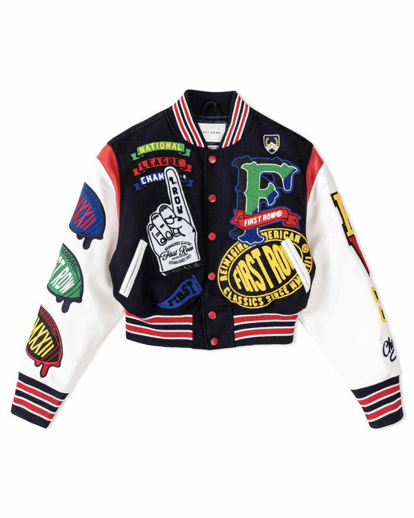 THE BEST CHAMPIONSHIP CROPPED VARSITY JACKET