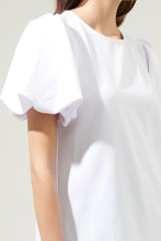 White Solara Bubble Sleeve Blouse