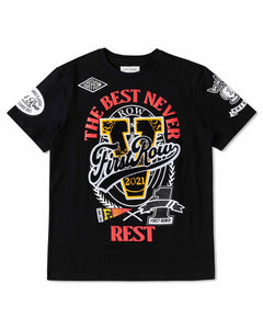 Black The Best Never Rest Varsity Tee