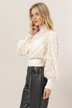 Cream Fuzzy Tie-Back Blouse