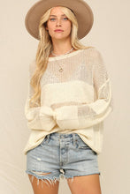 Ivory A Lightweight Ease To A Mixed Stitch Sweater