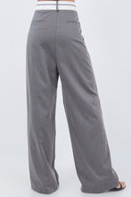 Charcoal Loose Fit Pants With Button Detail