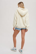 Cream Sherpa Hoodie Pullover