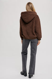 Mocha Sherpa Hoodie Pullover