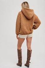 Taupe Sherpa Hoodie Pullover