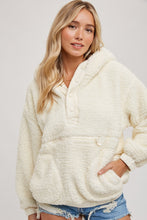 Cream Sherpa Hoodie Pullover