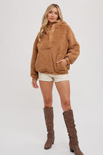 Taupe Sherpa Hoodie Pullover