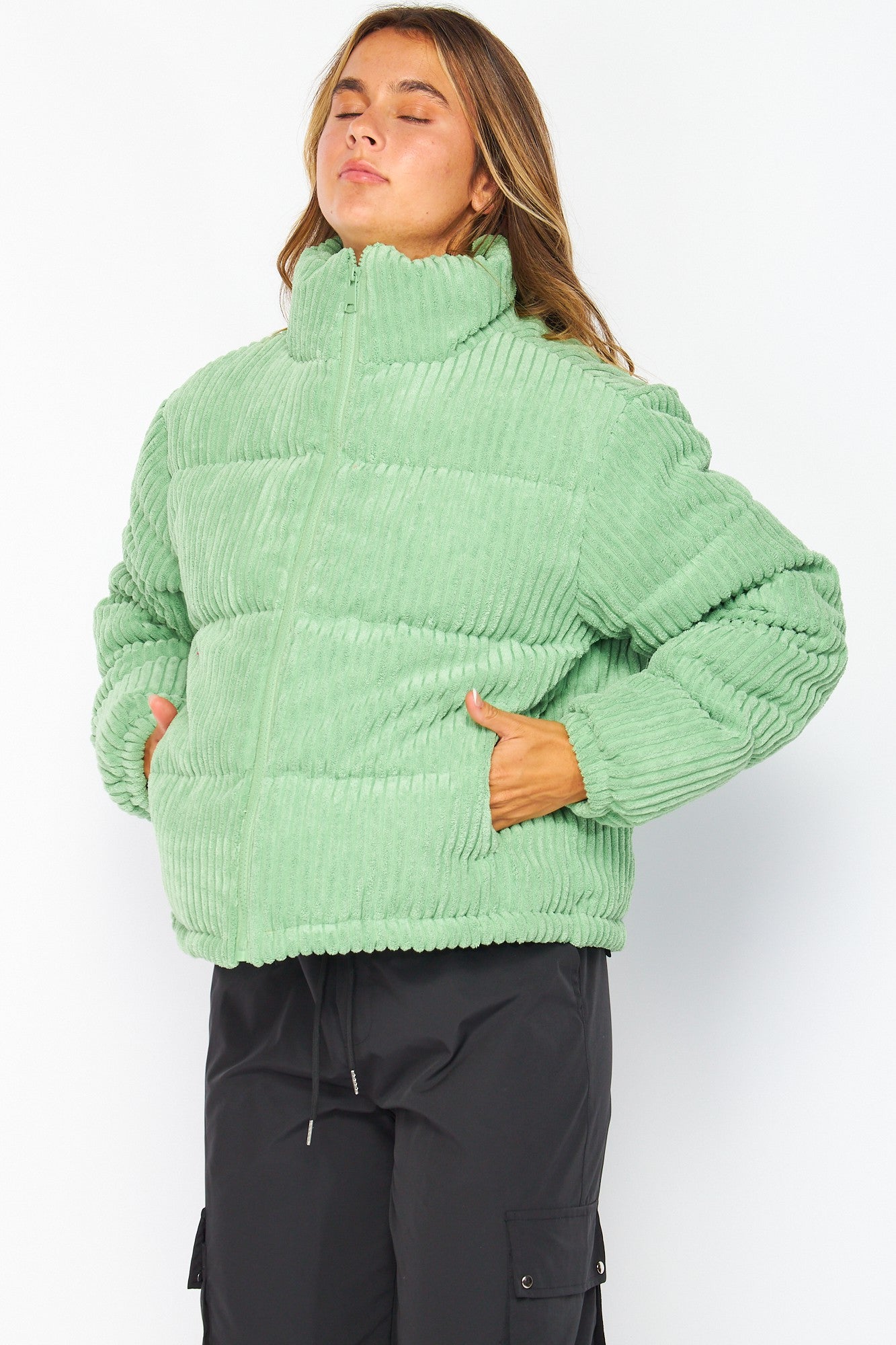 Bershka corduroy puffer on sale jacket