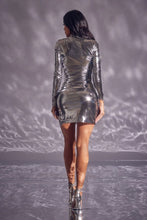 Gunmetal Metallic Mini Dress