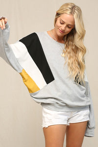 H Grey An Oversized French Terry Pullover