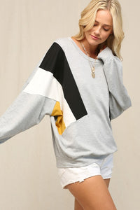 H Grey An Oversized French Terry Pullover