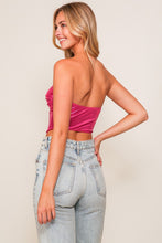 Pink Metallic Bra Seam Corset Top