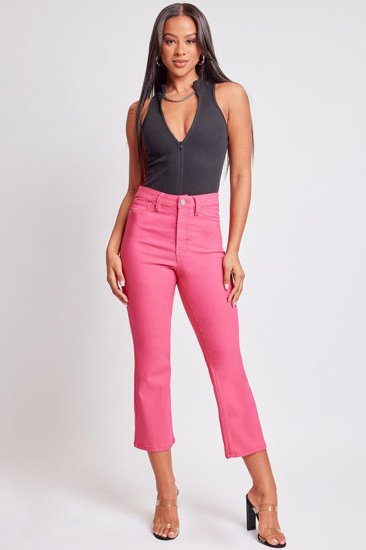 Frcor-Fiery Coral Junior Hyperstretch Cropped Kick Flare Pants