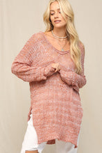 Clay Illusion V Front Pointelle Sweater