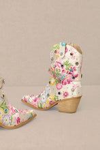 White Florence - Rhinestone Embellished Cowgirl Boots