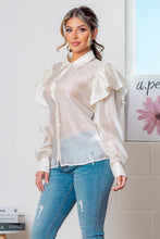 Pearled Solid Long Sleeve Blouse