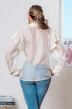 Pearled Solid Long Sleeve Blouse