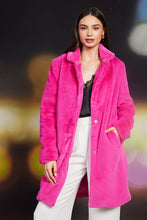 Berry Pink Premium Soft Teddy Long Coat