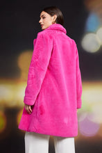 Berry Pink Premium Soft Teddy Long Coat