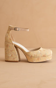 Floral The Oslo - Chunky Platform Mary Janes