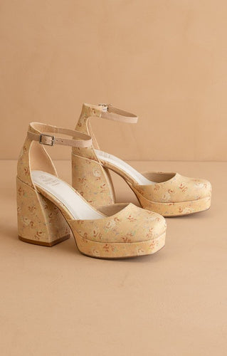 Floral The Oslo - Chunky Platform Mary Janes