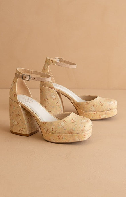 Floral The Oslo - Chunky Platform Mary Janes