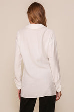 White Light Weight Open Shirt With Front Tie