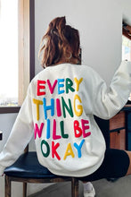 White Slogan Graphic Drop Shoulder Sweatshirt