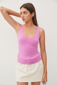 Raspberry Rose Basic Scoop Neck Tank