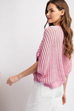 Pale Pink Loose Fit Dolman Sleeve Top